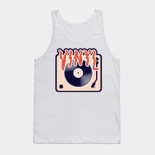 Vinyl Record Retro Old School Turntable Music Lover Tank Top